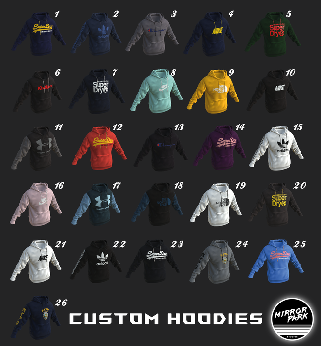 EUP Custom Designed Hoodie Pack — Mirror Park Studios
